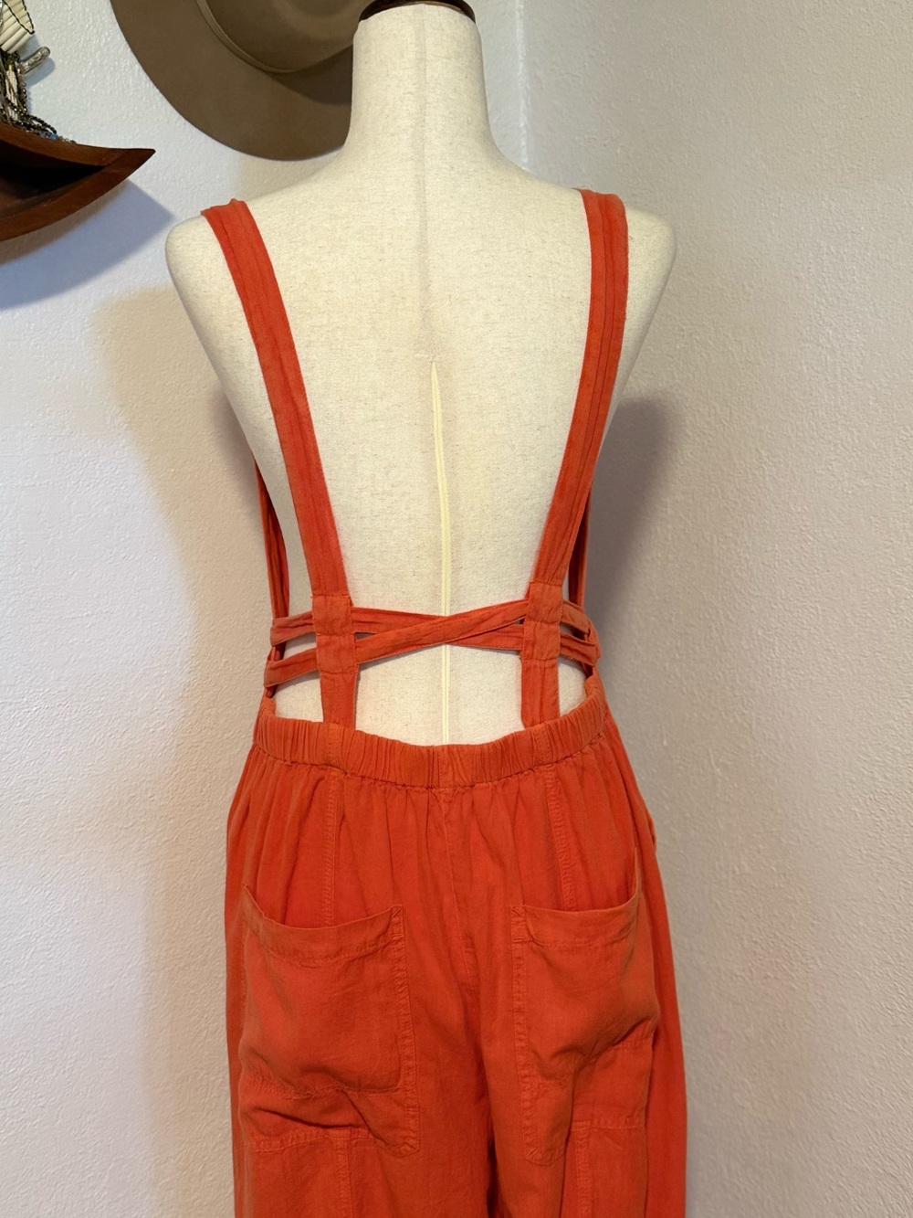 NWT Free People Wide Leg Jumpsuit Linen Cotton Medium - Picture 4 of 16